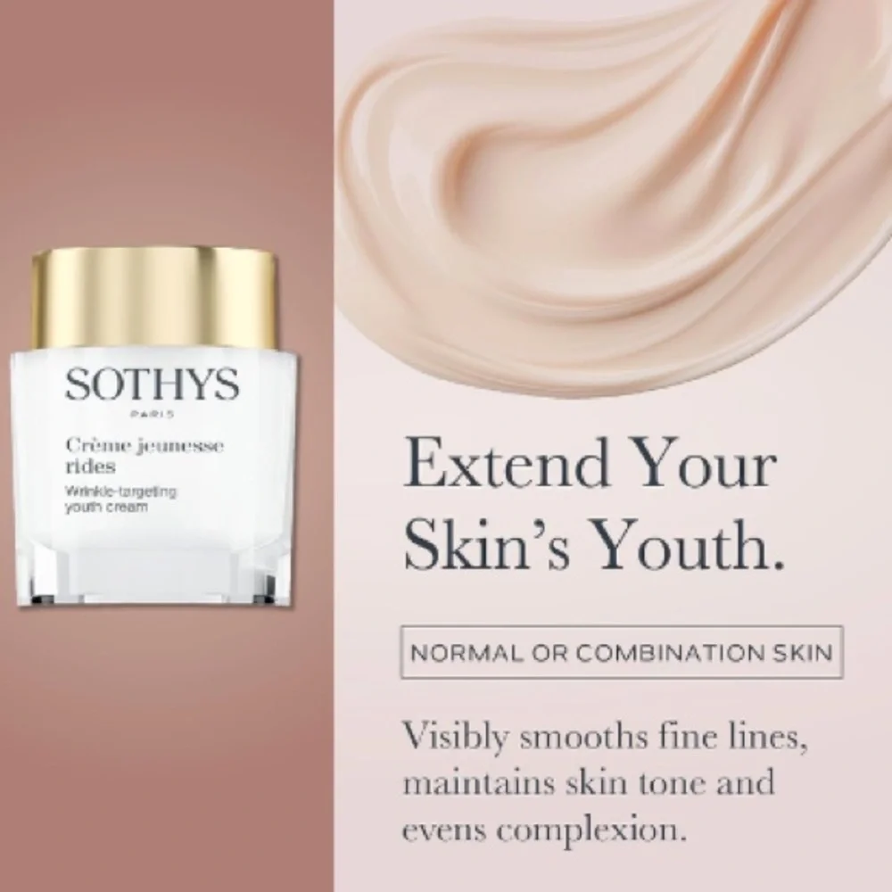 Sothys Crème Jeunesse Rides Wrinkle-Targeting Youth Cream 1.69 fl oz, New in Box